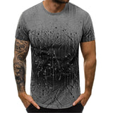 American men leisure color gradient T-shirt