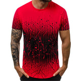 American men leisure color gradient T-shirt