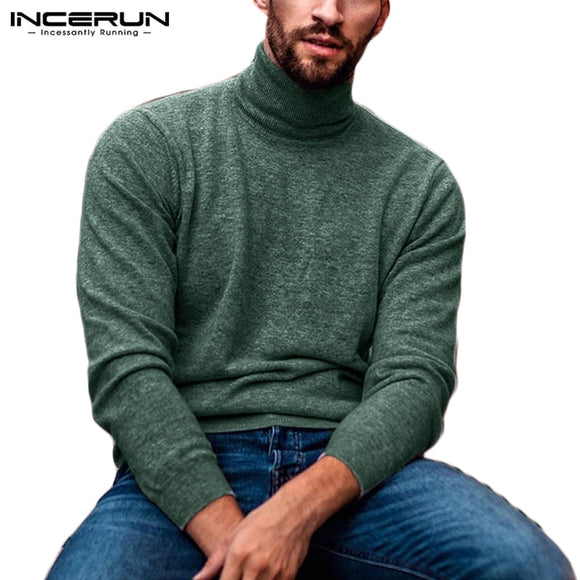 INCERUN Fashion Turtleneck Sweater