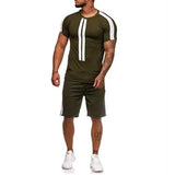 Casual stripe stitching hip-hop sports