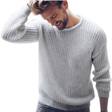 New Casual Solid O Neck Sweater